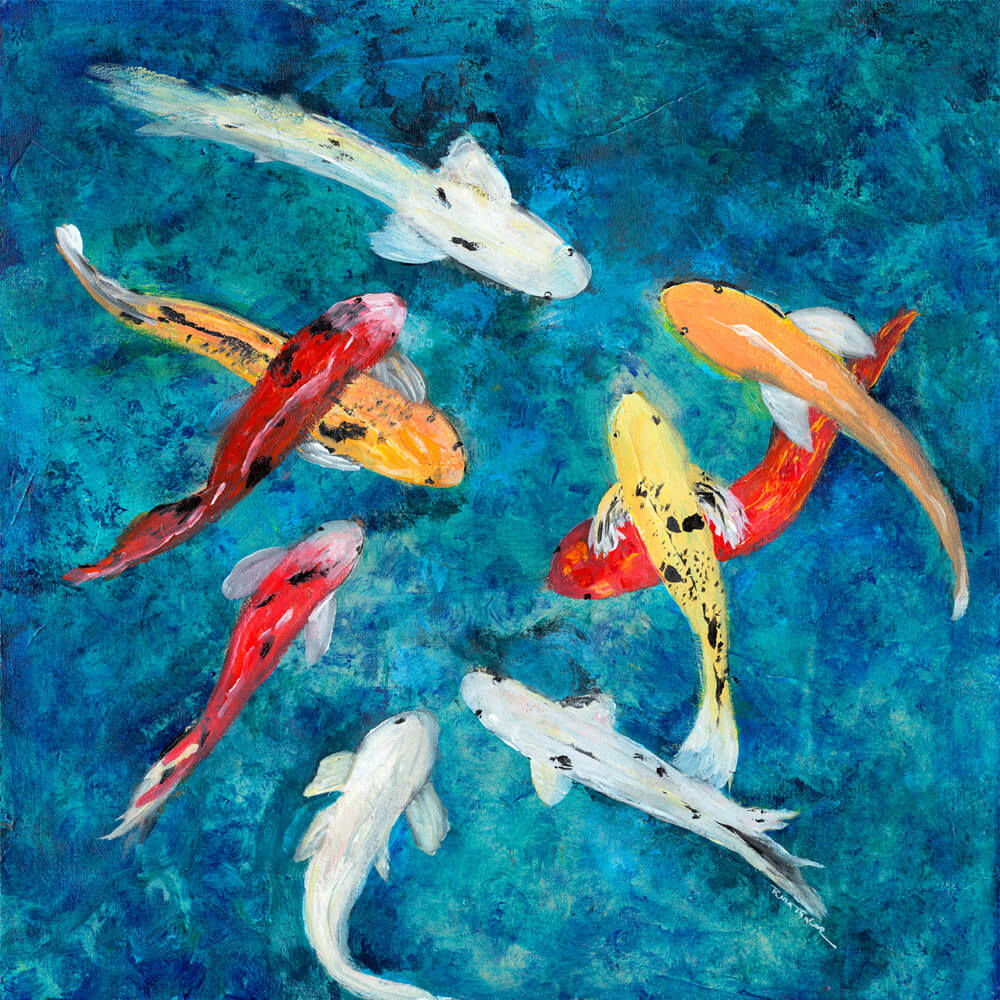 Koi Fish Acrylic Painting