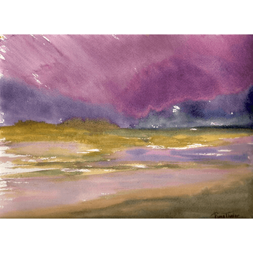 Purple Sky by Ocean City Artist Rina Thaler