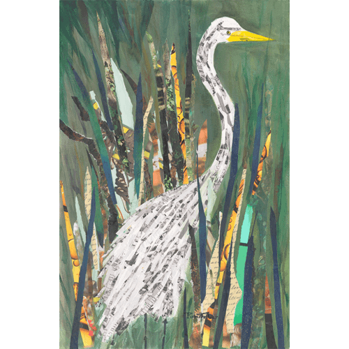 Egret by Ocean City Artist Rina Thaler