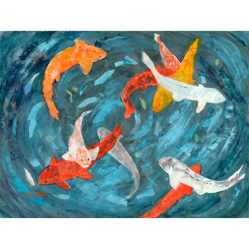 Koi Fish by Ocean City Artist Rina Thaler